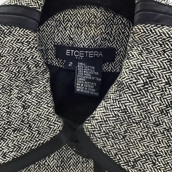 Etcetera Women’s Tweed Wool Blend Belted Blazer Jacket Size 2 - Picture 4 of 9